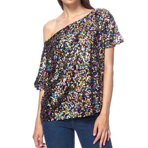 NWOT Sequin Off-Shoulder Top - Multicolor